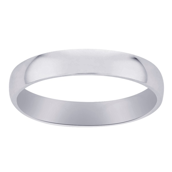 6.0mm Comfort Fit Wedding Band 14K White Gold